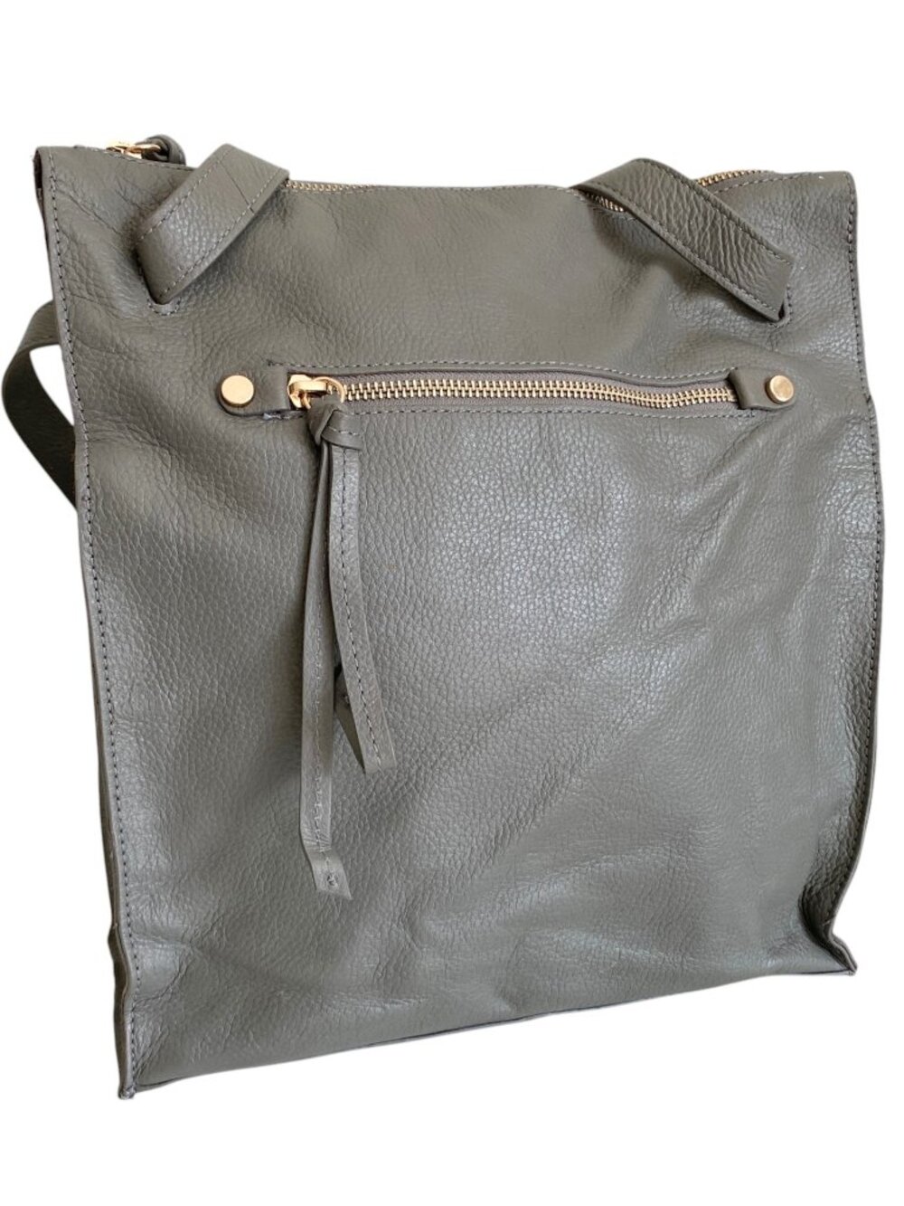 Kooba Fairfield GRAY GENUINE LEATHER BACKPACK CONVERTIBLE SHOULDER BAG - $298